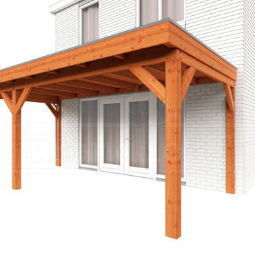 Aanbouwveranda Ancona 5550x3300x2600mm (bxdxh) links