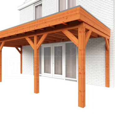 Aanbouwveranda Ancona 6700x3300x2600mm (bxdxh)