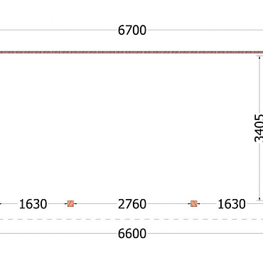 Aanbouwveranda Ancona 6700x3900x2600mm (bxdxh)
