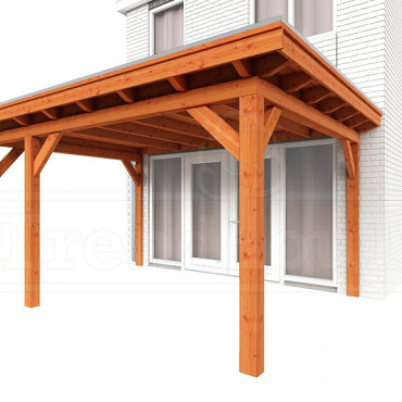 Aanbouwveranda Lucca 4600x3900x2600mm (bxdxh) links
