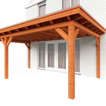 Aanbouwveranda Lucca 6050x3900x2600mm (bxdxh) links