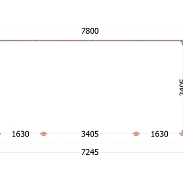 Aanbouwveranda Lucca 7800x3900x2600mm (bxdxh)