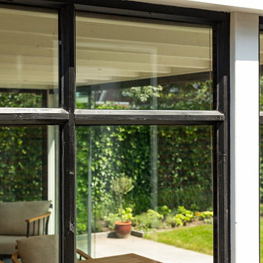 Steel Look raam 1630x2200mm zwart module B-02