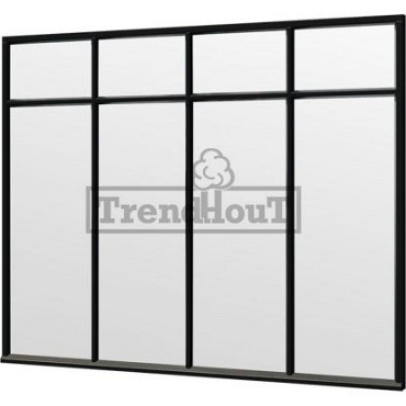 Steel Look raam 2760x2200mm zwart module C-02