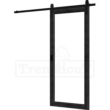 Steel Look schuifdeur 01 enkel DOUGLAS, zwart, deur: 890x2060mm