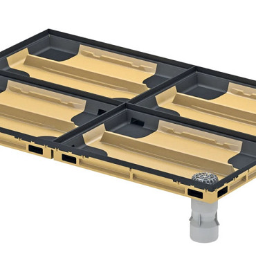 Schoonloper onderbak polymeer met randbescherming L=1000mm B=500mm H=80mm