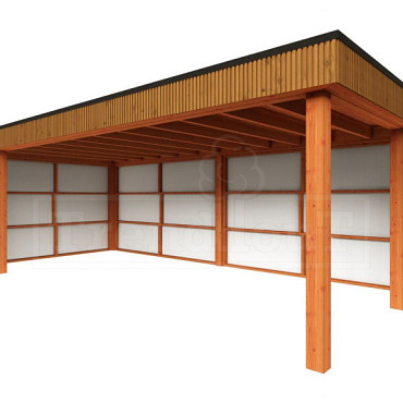 Buitenverblijf Capri 7200x3750x2550mm (bxdxh) model links alleen constructie