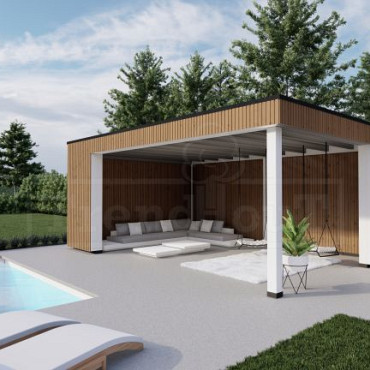 Buitenverblijf Capri 7200x4250x2550mm (bxdxh) model rechts alleen constructie