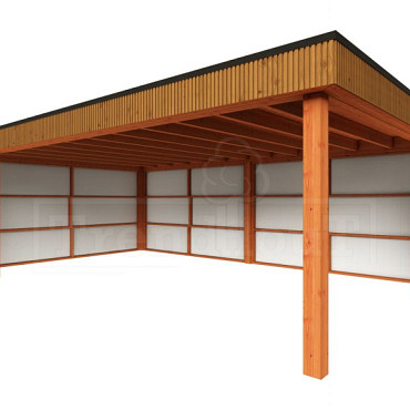 Buitenverblijf Capri 7200x4900x2550mm (bxdxh) model links alleen constructie