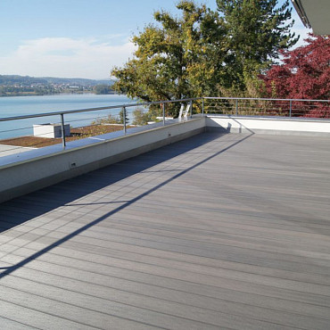 WPC 22,5x138mm Fiberdeck Premium | massief | 2-zijdig Dark Grey 300cm