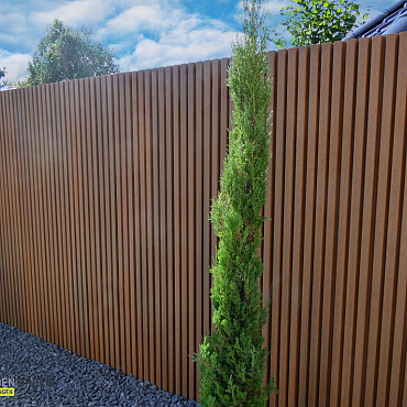 WEO®35 Gardenwall |  brandklasse E | 33 x 170 mm | Teak | 290cm