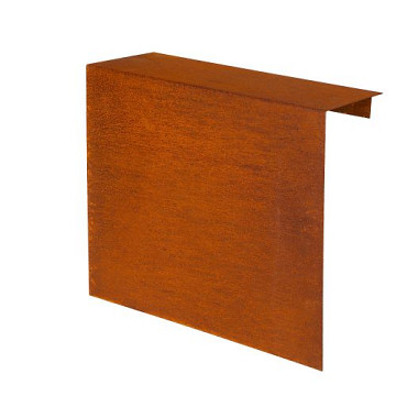 Overzetprofiel muurelement Recht 150x30x12.8cm Corten