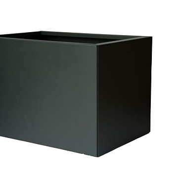 Bloembak vlak - Grafiet Zwart (RAL7021) fjinstructuur 90x90x60cm