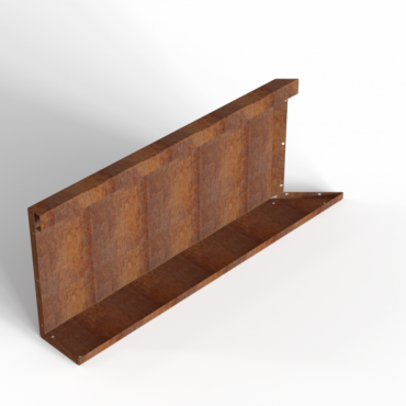 Bloembak Module+ Inwendig hoekpaneel-Links (C) Corten 90x42cm