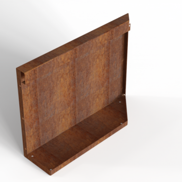 Bloembak Module+ Uitwendig hoekpaneel-Links (B) Corten 60x42cm