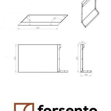 Component Module+ Parallel paneel-R (E) 60x42cm Corten
