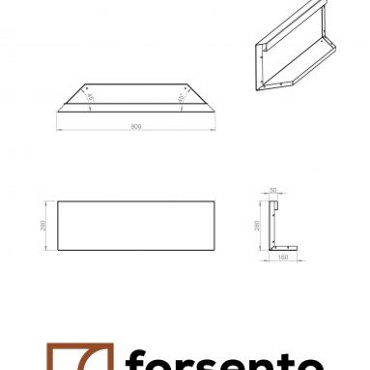 Component Module+ Kopschot paneel (D) 90x28cm Corten