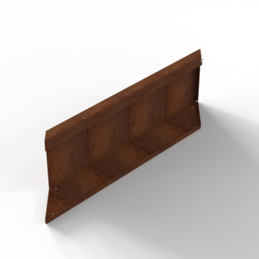 Bloembak Module+ Parallel paneel-Rechts (E) Corten 90x28cm