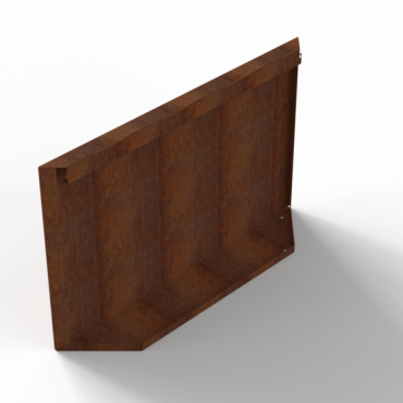 Component Module+ Kopschot paneel (D) 90x56cm Corten