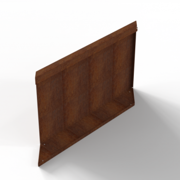 Bloembak Module+ Parallel paneel-Rechts (E) Corten 90x56cm