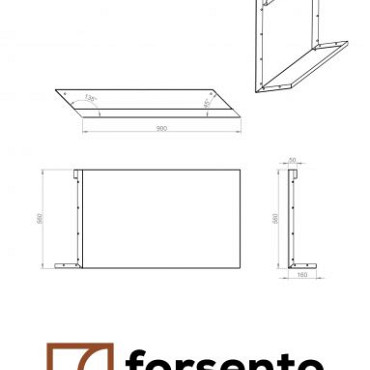 Component Module+ Parallel paneel-L (E) 90x56cm Corten