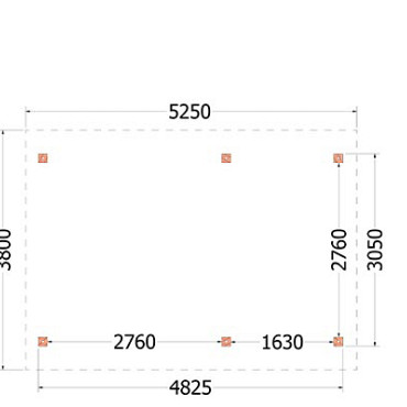 Kapschuur de Hoeve XL 5250x3800x3450mm (bxdxh) rechts