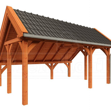 Kapschuur de Hoeve XL 5900x4400x3750mm (bxdxh) rechts