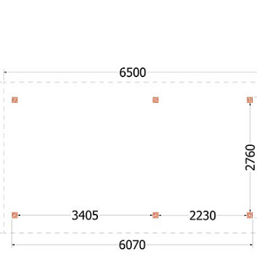 Kapschuur de Hoeve XL 6500x3800x3450mm (bxdxh) rechts