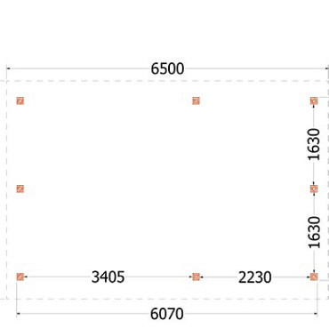 Kapschuur de Hoeve XL 6500x4400x3750mm (bxdxh) rechts