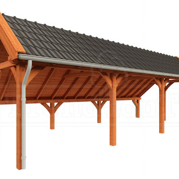 Kapschuur de Hoeve XL 9900x4400x3750mm (bxdxh) rechts