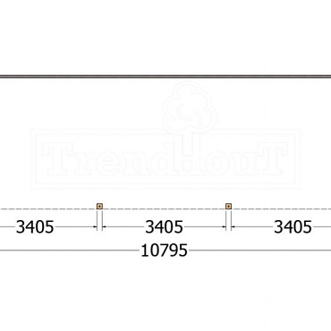 Aanbouwveranda Modena 10800x3650x2700mm (bxdxh)