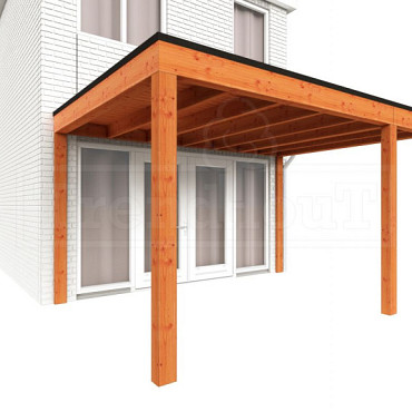 Aanbouwveranda Modena 4050x3650x2700mm (bxdxh) rechts