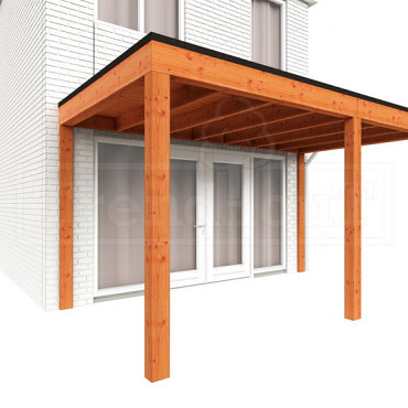 Aanbouwveranda Modena 4300x3000x2700mm (bxdxh) rechts