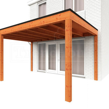 Aanbouwveranda Modena 4700x3650x2700mm (bxdxh) links