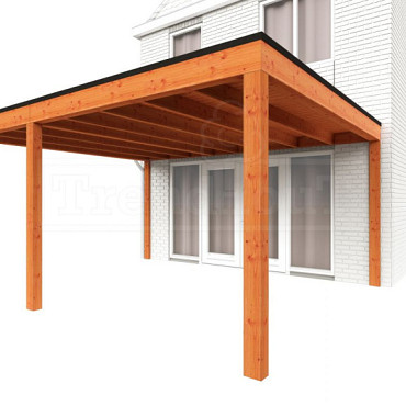 Aanbouwveranda Modena 4850x4850x2700mm (bxdxh) links