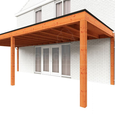 Aanbouwveranda Modena 8250x3650x2700mm (bxdxh) links