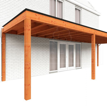 Aanbouwveranda Modena 9050x3000x2700mm (bxdxh) rechts