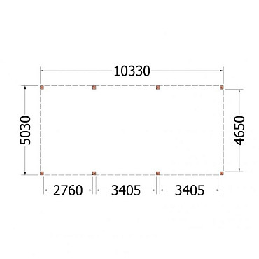 Buitenverblijf Palermo XXL 10350x5050x2480mm (bxdxh)