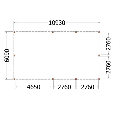 Buitenverblijf Palermo XXL 10950x6100x2480mm (bxdxh)