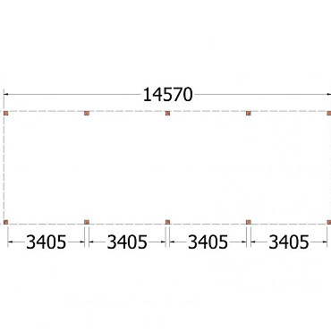 Buitenverblijf Palermo XXL 14600x5050x2480mm (bxdxh)