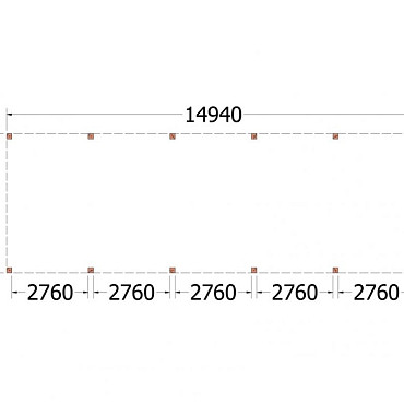 Buitenverblijf Palermo XXL 14950x5050x2480mm (bxdxh)
