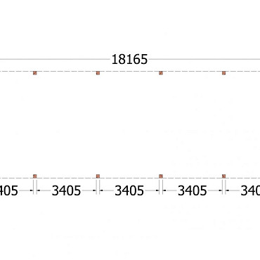 Buitenverblijf Palermo XXL 18200x6100x2480mm (bxdxh)