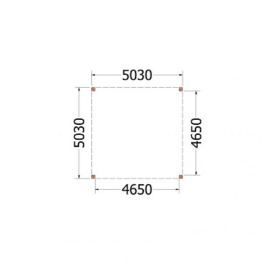 Buitenverblijf Palermo XXL 5050x5050x2480mm (bxdxh)