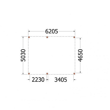 Buitenverblijf Palermo XXL 6250x5050x2480mm (bxdxh)