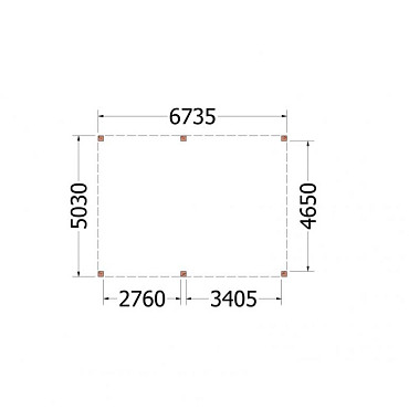 Buitenverblijf Palermo XXL 6750x5050x2480mm (bxdxh)