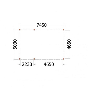 Buitenverblijf Palermo XXL 7450x5050x2480mm (bxdxh)
