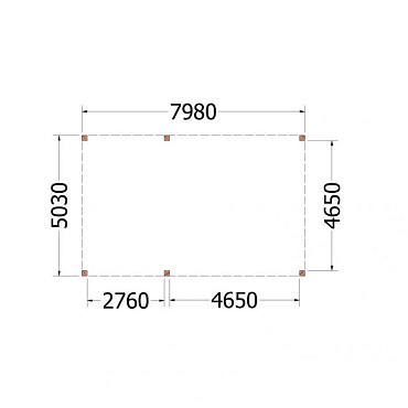 Buitenverblijf Palermo XXL 8000x5050x2480mm (bxdxh)