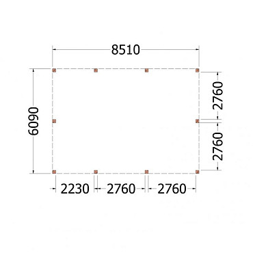 Buitenverblijf Palermo XXL 8550x6100x2480mm (bxdxh)