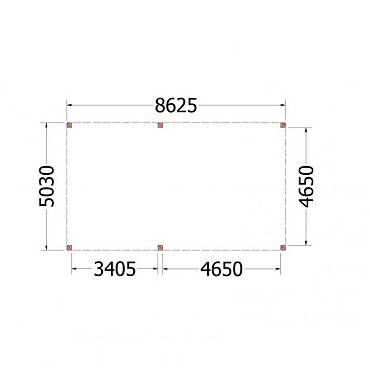 Buitenverblijf Palermo XXL 8650x5050x2480mm (bxdxh)