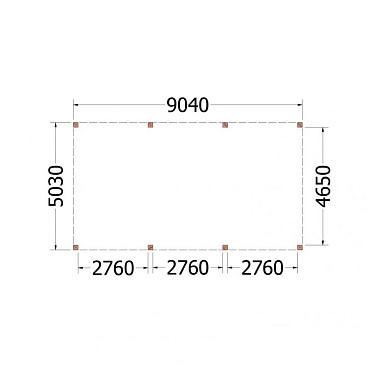 Buitenverblijf Palermo XXL 9050x5050x2480mm (bxdxh)